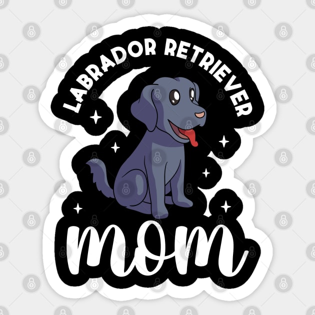 Labrador Retriever Mom - Labrador Retriever Sticker by Modern Medieval Design